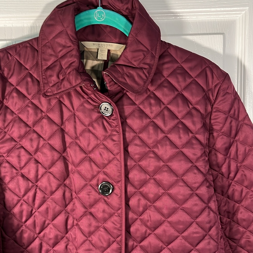 Burberry Brit Quilted Burgundy Jacket - Picture 3 of 6
